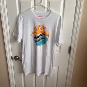 New The Funnel Cake Tree Sunshine State of Mind Graphic Tee Shirt‎ L